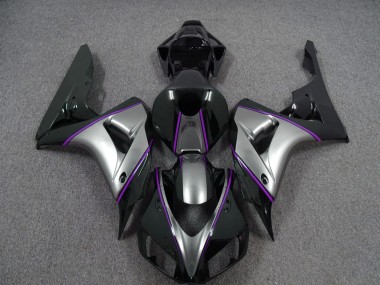 2006-2007 Silver with Dark Purple Pin Stripe Honda CBR1000RR Motorcycle Fairing UK