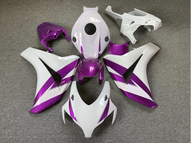 2008-2011 Gloss White & Purple Trim Honda CBR1000RR Motorcycle Fairing UK
