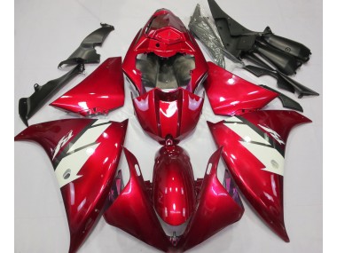 2013-2014 Gloss Red & White Yamaha R1 Motorcycle Fairing UK