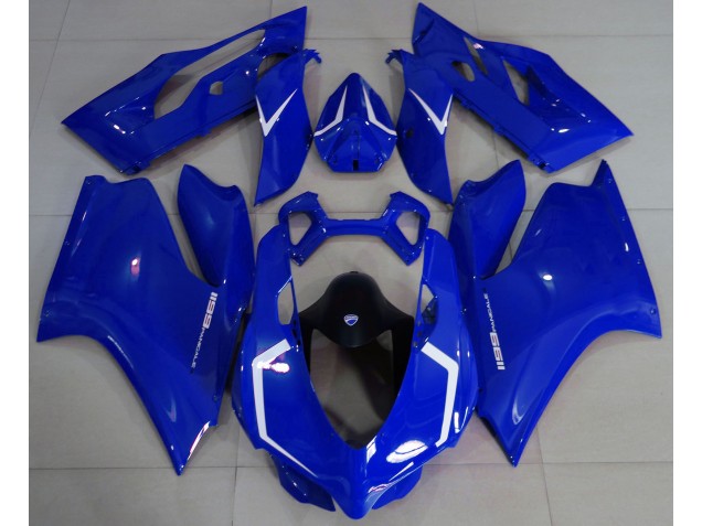 Gloss Blue & White Ducati 1199 Motorcycle Fairing UK