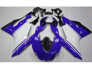 Gloss Blue White and Black Ducati 1199 Motorcycle Fairing UK